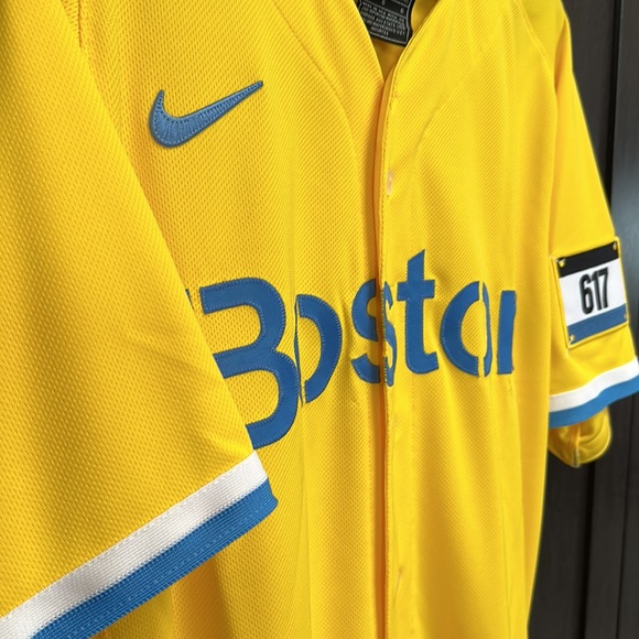 Boston Red Sox Rafael Devers Nike Gold City Connect Authentic MLB Jersey - Picture 3 of 5